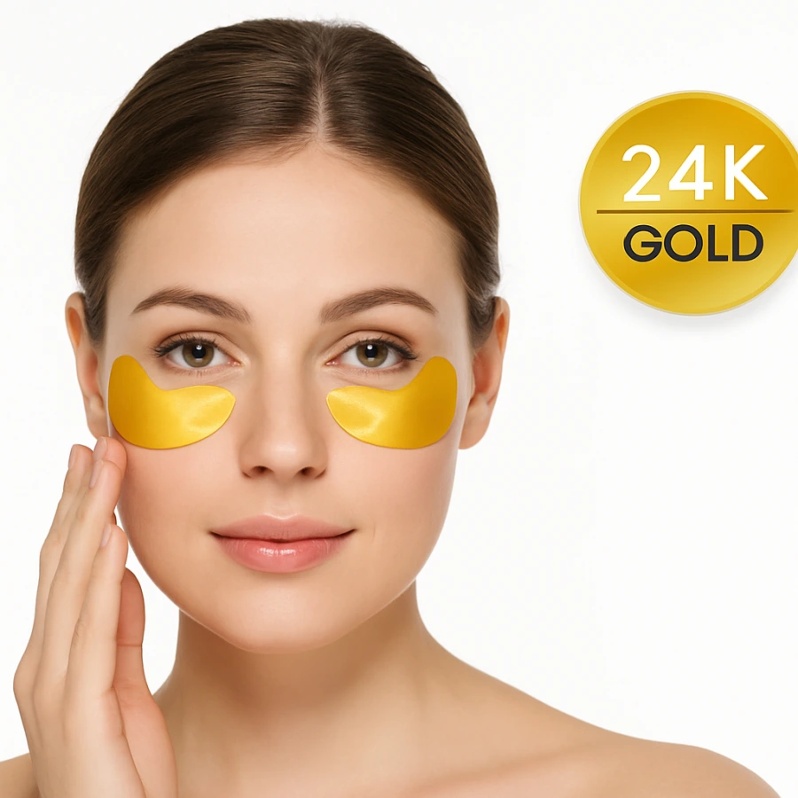 AIA GOLD & BEAUTY zlatá kolagénová maska s 24 karátovým zlatom - očné vačky - 1 pár