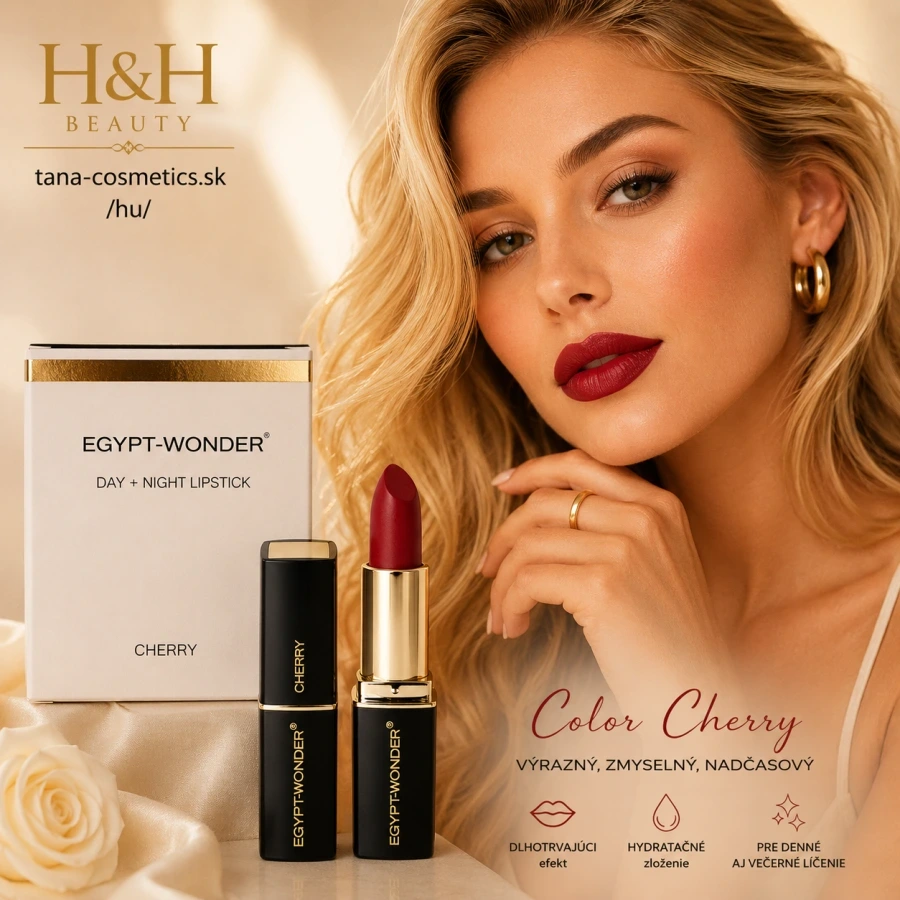 EGYPT-WONDER ® Day + Night Lipstick "Cherry" - egyptská hlinka