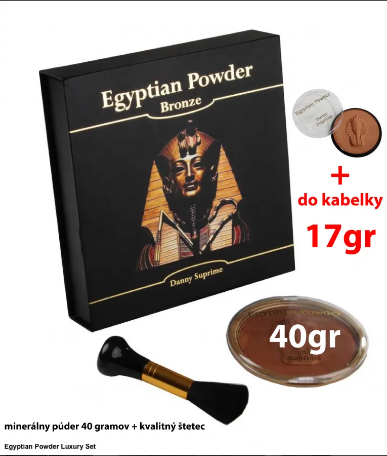 Egyptian Powder Púder Luxury Set 40gr+ štetec+17gr bronzer