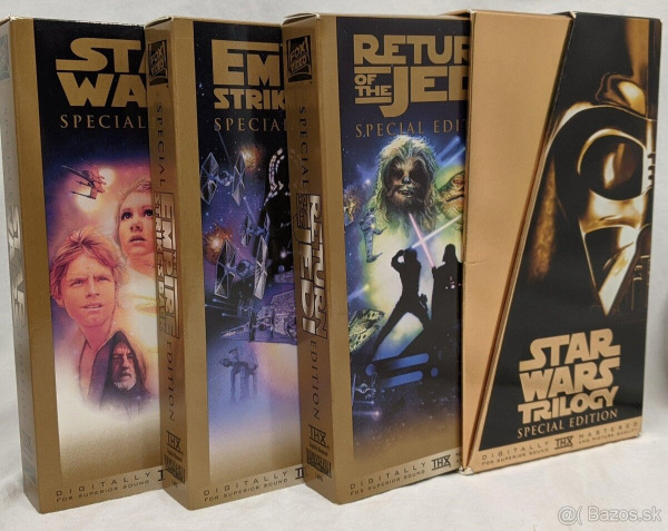 VHS kolekcia STAR WARS Trilogy – Special Edition THX z roku 1997