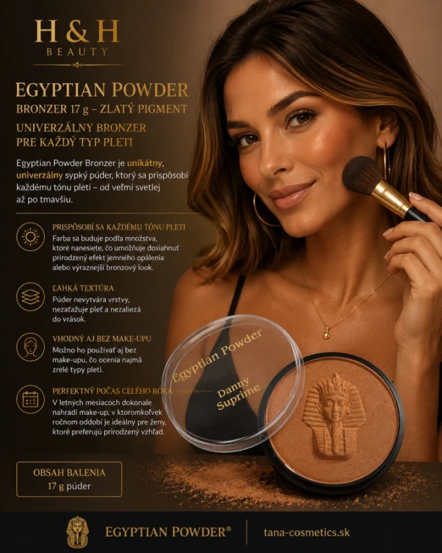 Egyptian-Powder ® - kompaktný púder 17g -bronzer - egyptská hlinka 2