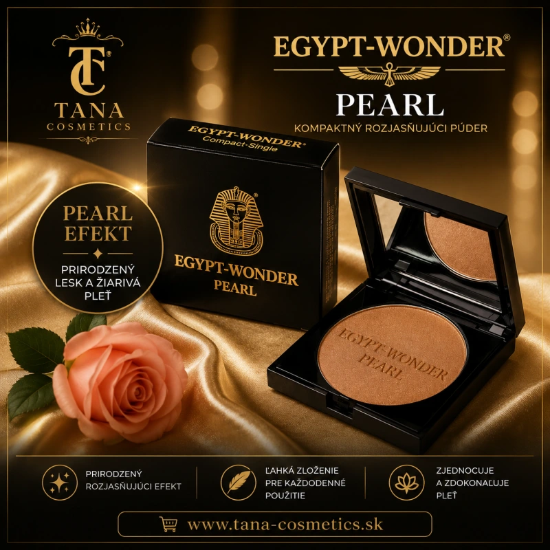 EGYPT-WONDER ® kompaktný púder PEARL lesklý - egyptská hlinka