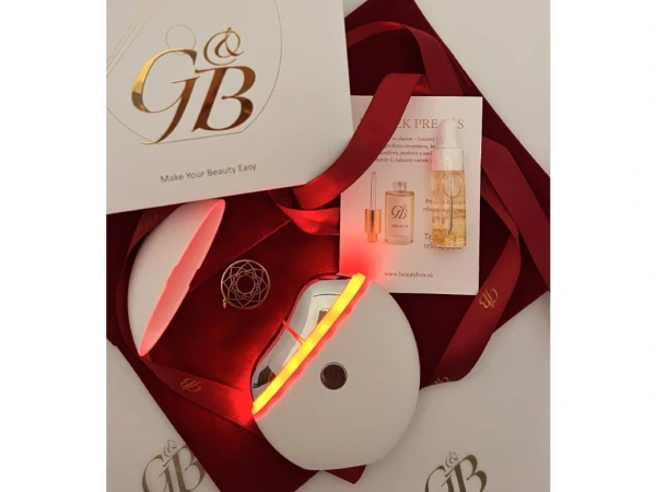 FaceRay Electronic Gua Sha Led Therapy + Gold olej 5ml +pozlátený prívesok