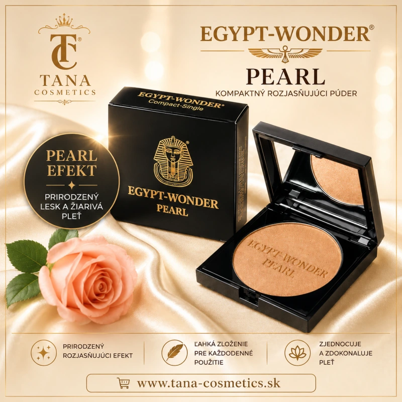 EGYPT-WONDER ® kompaktný púder PEARL lesklý - egyptská hlinka