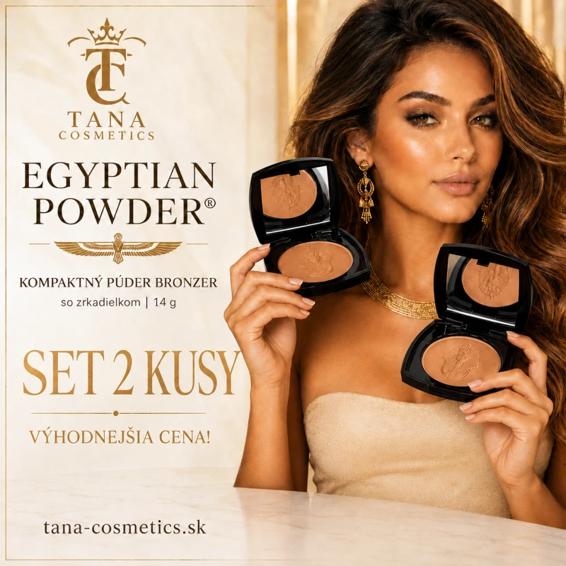 Egyptian-Powder ® - kompaktný púder 14g - bronzer so zrkadielkom 2 kusy