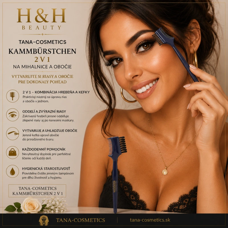 TANA-COSMETICS KAMMBÜRSTCHEN 2v1 na mihalnice a obočia