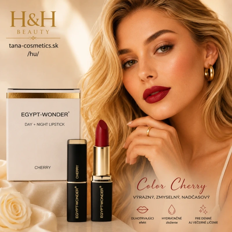 EGYPT-WONDER ® Day + Night Lipstick "Cherry" - egyptská hlinka