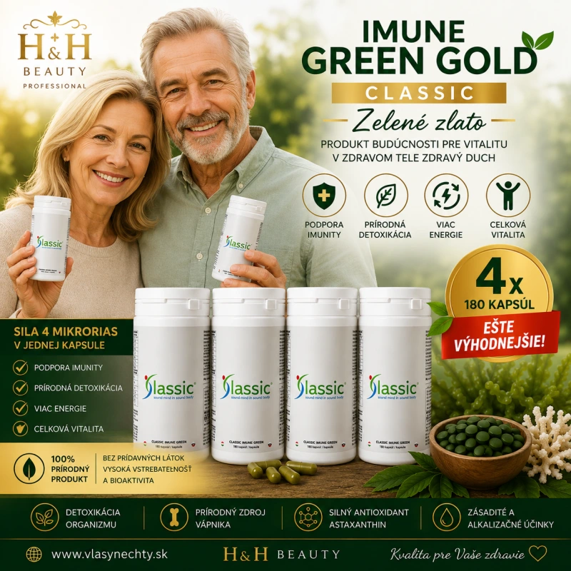 IMUNE GOLD CLASSIC (GREEN GOLD IMUNE) - “Zelené zlato“ - ALGA 4x180 kapsúl
