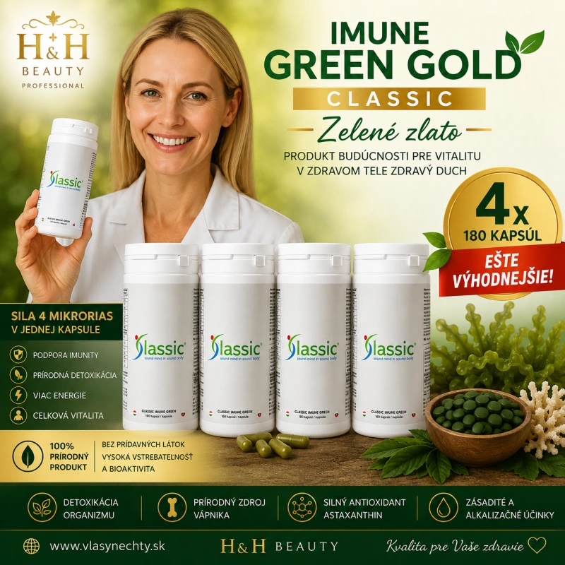 IMUNE GOLD CLASSIC (GREEN GOLD IMUNE) - “Zelené zlato“ - ALGA 4x180 kapsúl 3