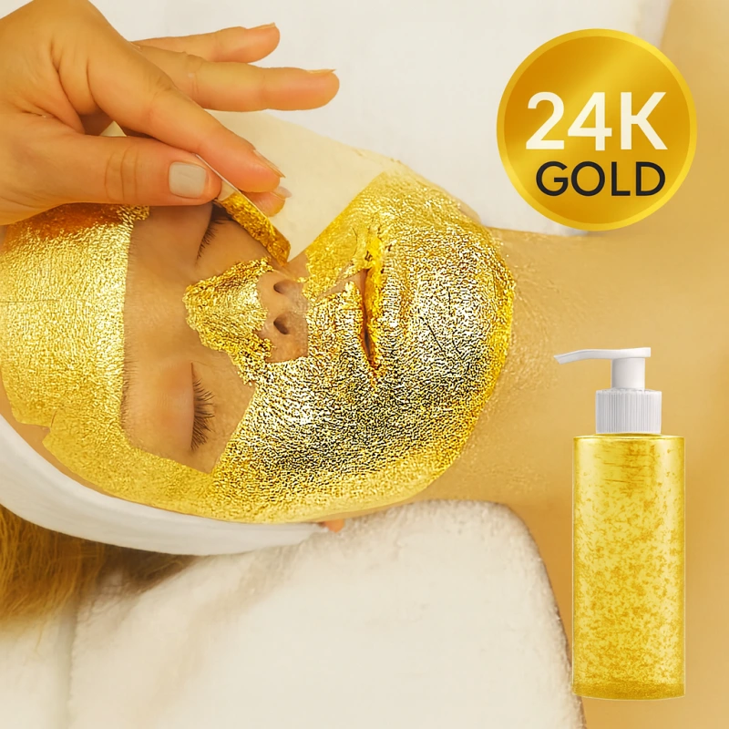 AIA GOLD & BEAUTY – 5 X 5 cm prúžky z rýdzeho zlata na tvár a dekolt 10 ks