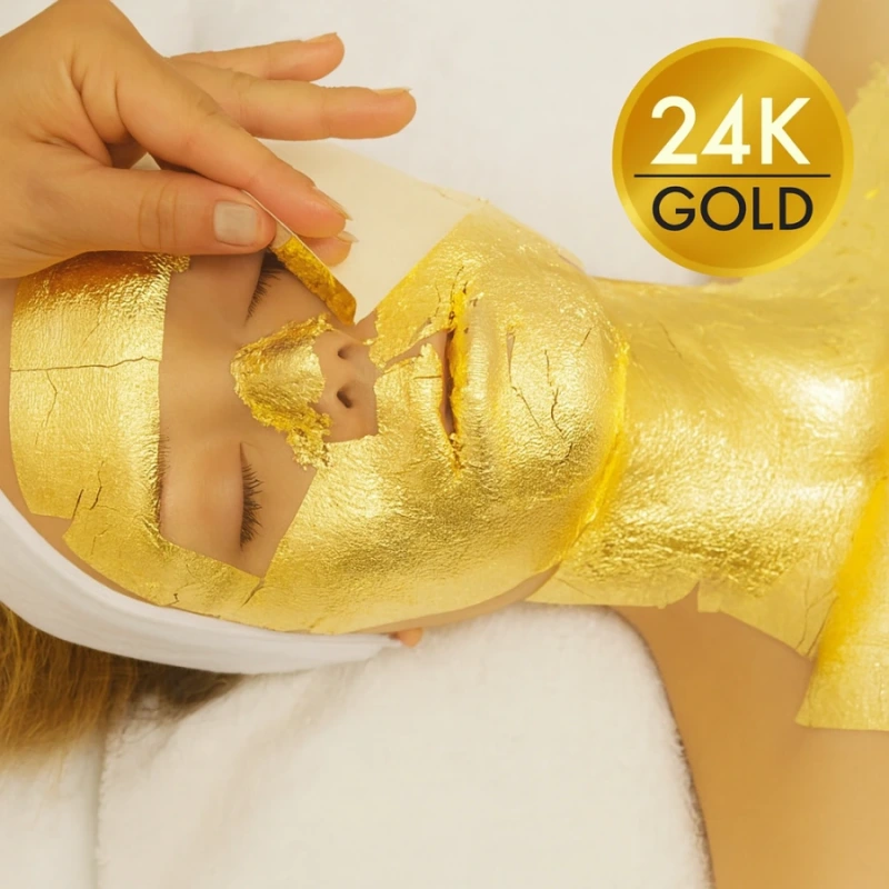 AIA GOLD & BEAUTY – 5 X 5 cm prúžky z rýdzeho zlata na tvár a dekolt 10 ks 1