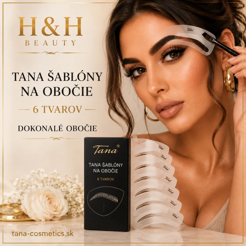 TANA-COSMETICS šablóny na obočie 6 kusov TANA STAR-BROW