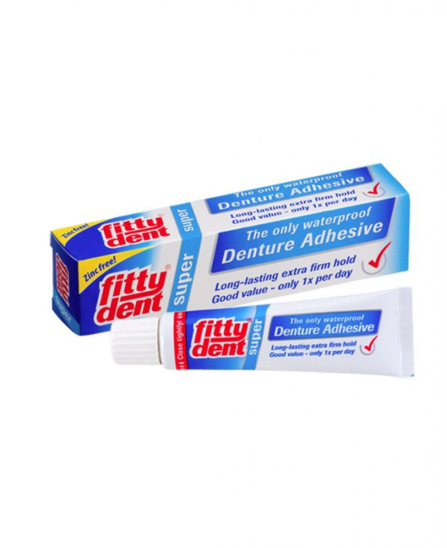 FITTYDENT Super fixačný krém na zubné náhrady 40 g – vodeodolný fixačný krém 1