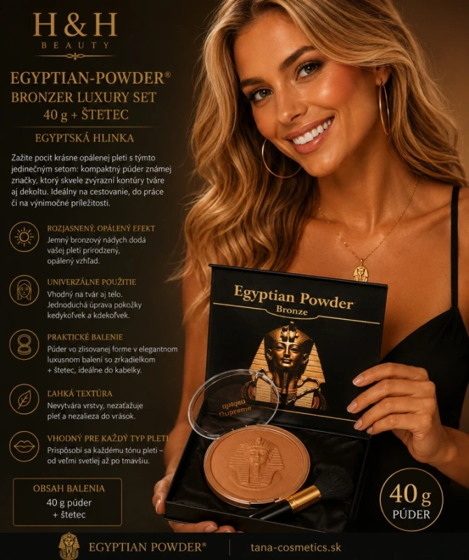 Egyptian-Powder ® Bronzer Luxury Set 40g + štetec 3