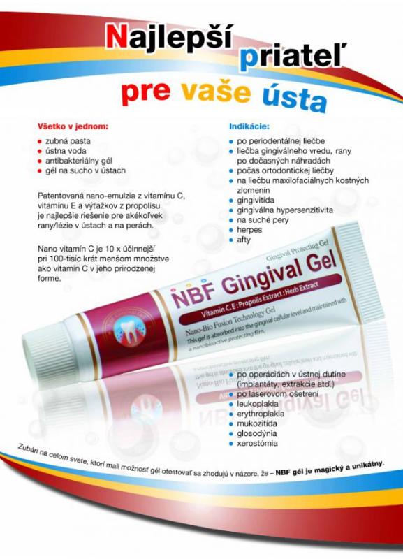 NBF GINGIVAL GÉL 2X30 g - na rany, popáleniny, herpes, zuby... 2 kusy