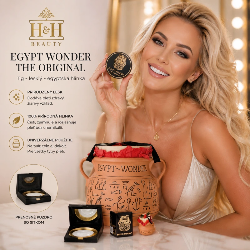Egypt-Wonder ® " THE ORIGINAL" 11g lesklá egyptská hlinka + prenosné púzdro so sitkom