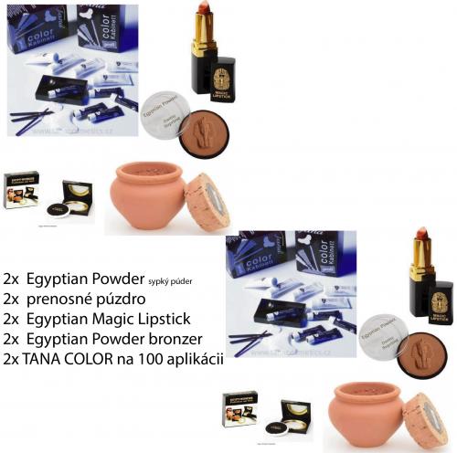 Egypt Wonder SET 2-Egypt Wonder TanaColor , rúž, bronzer, púzdro, egyptská hlinka 2x